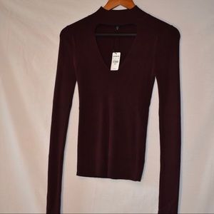 Sweater- burgundy